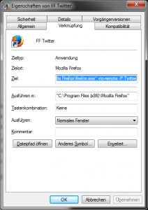 firefox Verknüpfung Verknüpfung